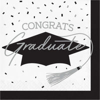 nan - School Spirit White Graduation Dinner Napkins Party Decoration from Bulk Party Decorations