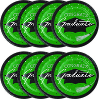 nan - School Spirit Green Graduation Dinner Plates Party Decoration from Bulk Party Decorations