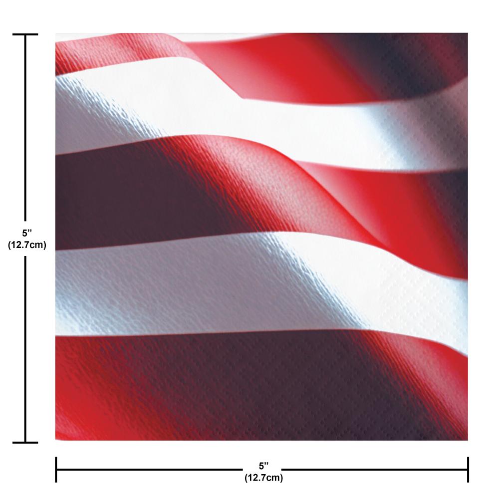 Beverage Napkin - Freedom Flag Party Decoration from Bulk Party Decorations