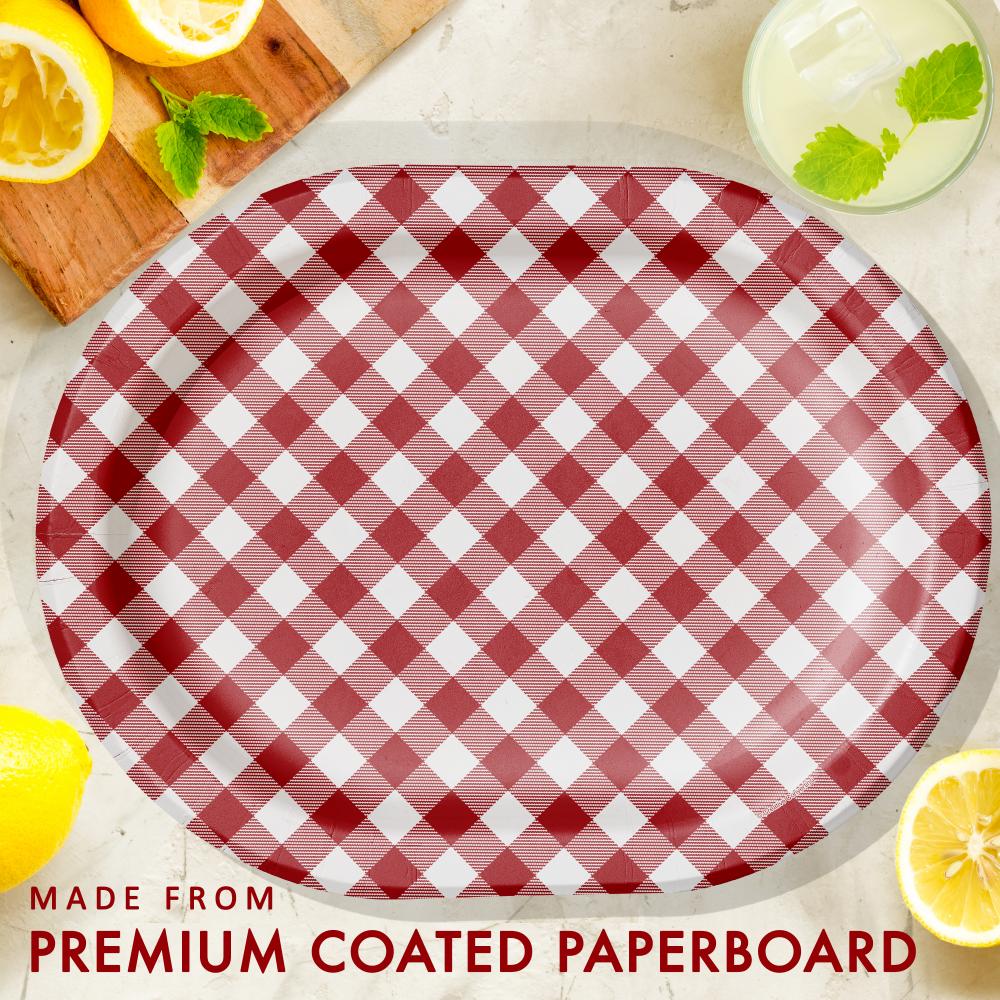 Oval Platter - Classic Gingham Party Decoration from Bulk Party Decorations
