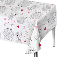 Paper Tablecover - Kids Valentine's Day Activity Party Decoration from Bulk Party Decorations