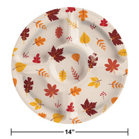 Bulk Thanksgiving Decor Fall Plastic Trays (6 per Case)