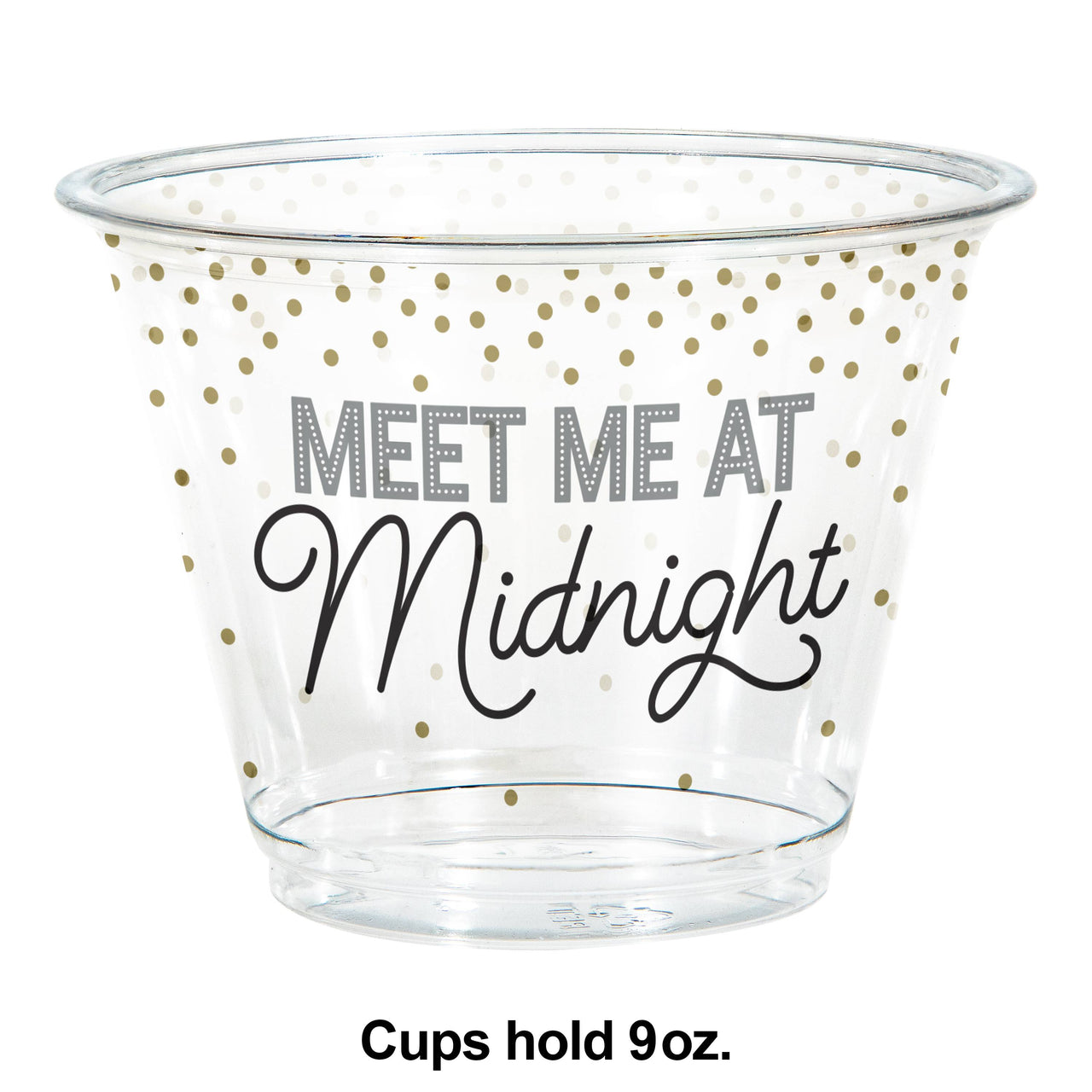 Bulk New Years Decor Plastic Cups 9 oz (96 per Case)