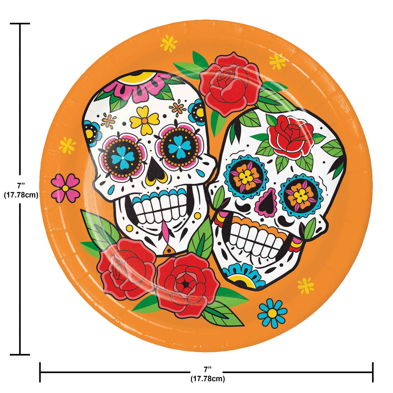 Bulk Skelebration Luncheon Plates 7" (96 per Case)