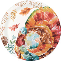 Bulk Tasteful Turkey Paper Dinner Plate (Case of 96)