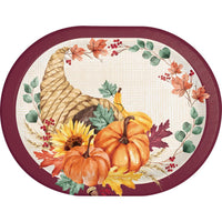 Bulk Fall Feast Paper Oval Platter (Case of 96)