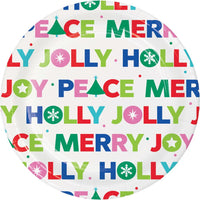 Luncheon Plate - Joyful and Jolly Party Decoration from Bulk Party Decorations