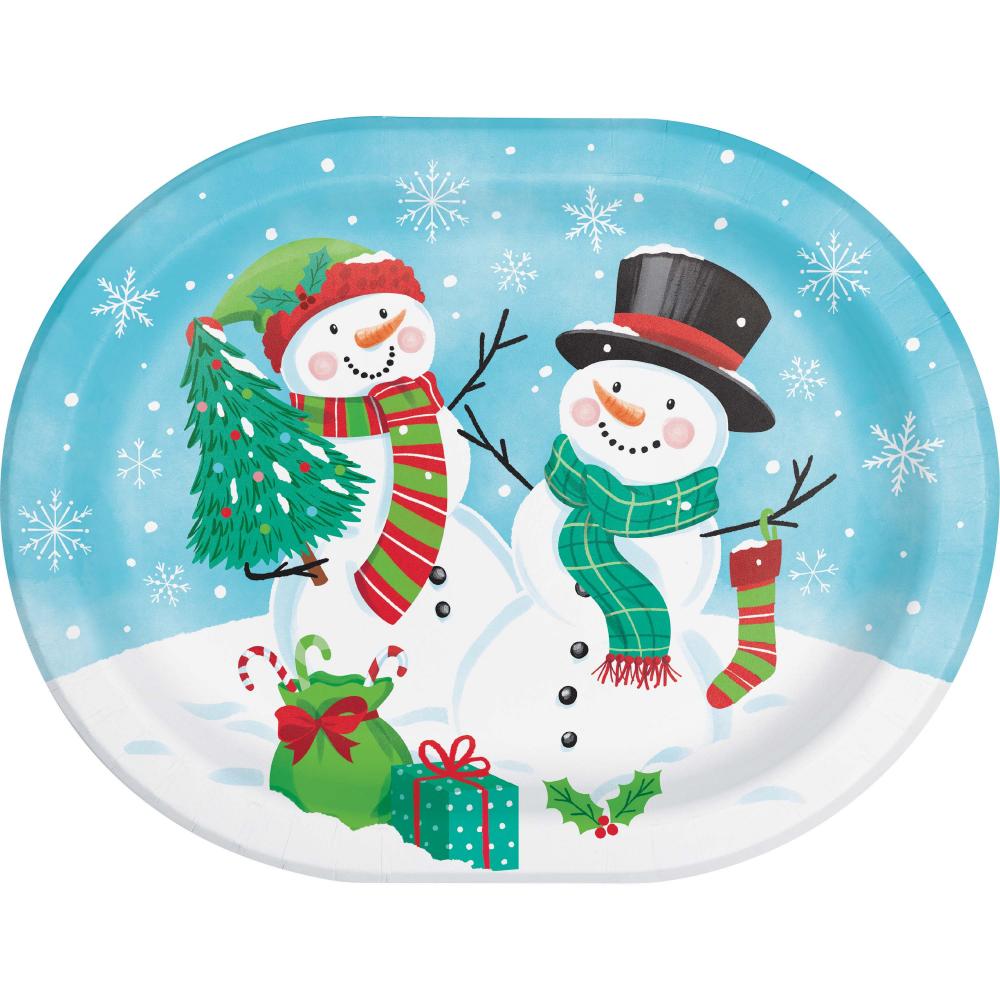 Oval Platter - Frosty Friends Party Decoration from Bulk Party Decorations