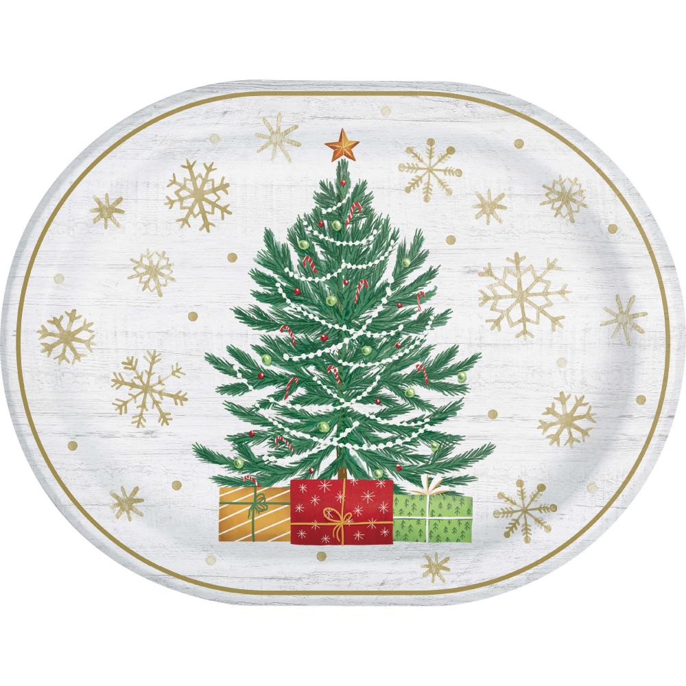 Oval Platter - Timeless Tree Party Decoration from Bulk Party Decorations