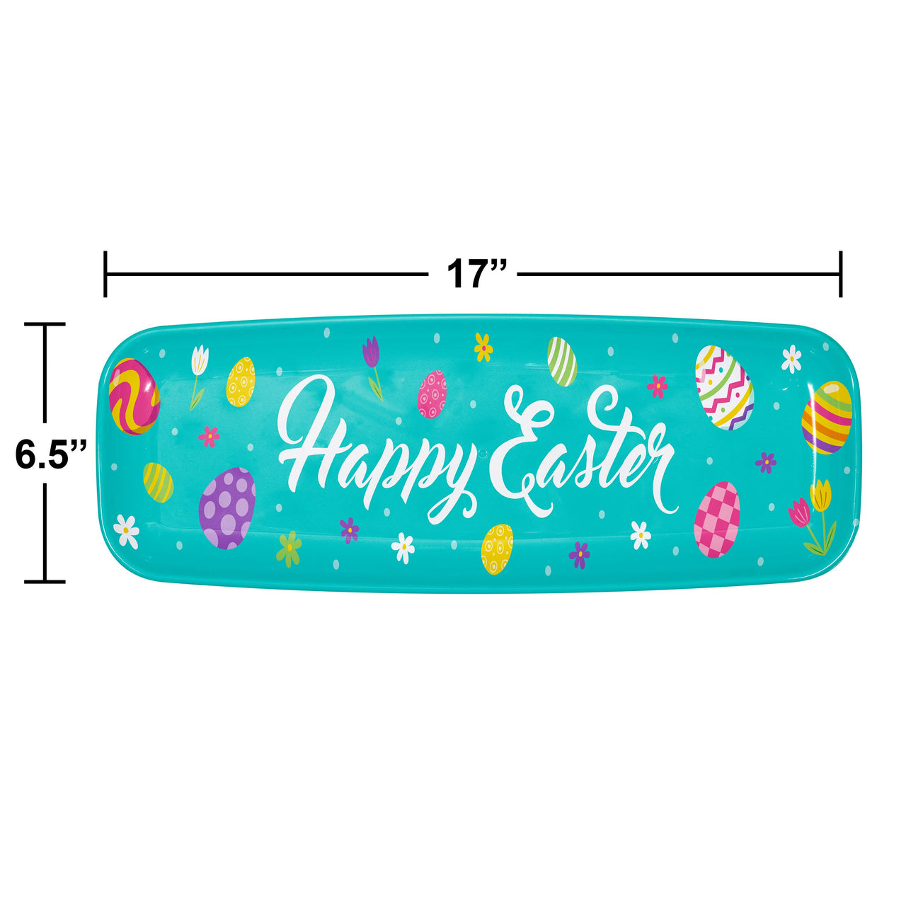 Bulk Easter Decor Plastic Trays 17" x 6.5" (12 per Case)