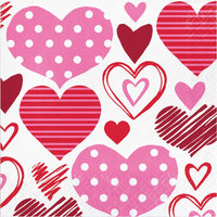 Luncheon Napkin - Joyful Hearts Party Decoration from Bulk Party Decorations