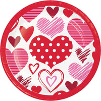 Luncheon Plate - Joyful Hearts Party Decoration from Bulk Party Decorations