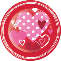 Dinner Plate - Joyful Hearts Party Decoration from Bulk Party Decorations