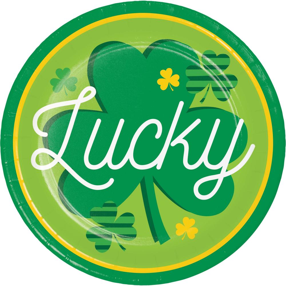 Luncheon Plate - Irish Wishes "Lucky" Party Decoration from Bulk Party Decorations