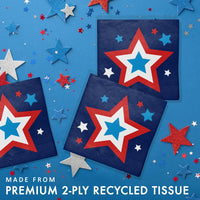Beverage Napkin - Peace and Patriotism Party Decoration from Bulk Party Decorations