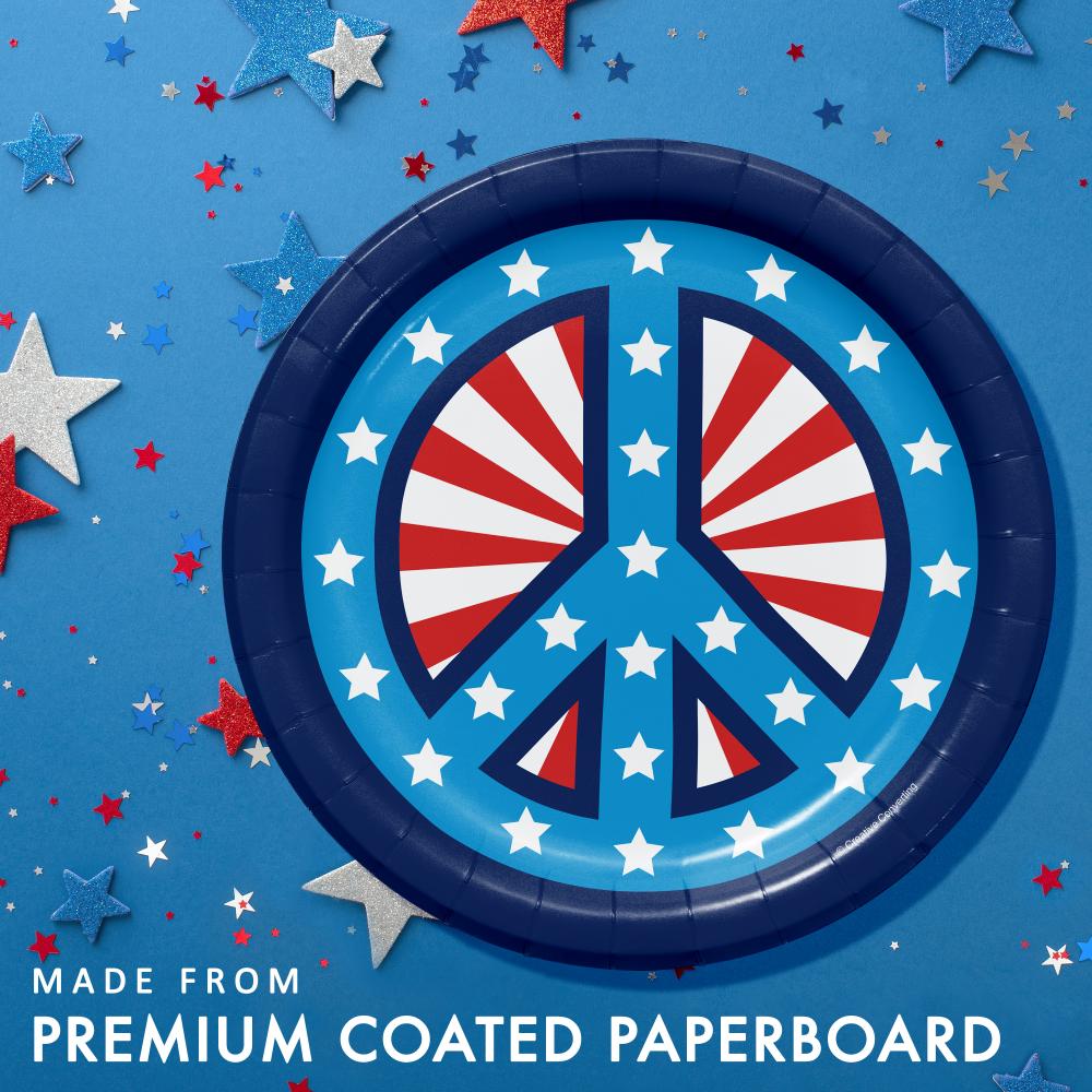 Luncheon Plate - Peace and Patriotism Party Decoration from Bulk Party Decorations