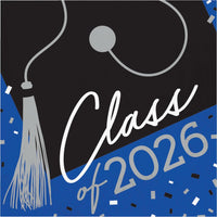 Luncheon Napkin - Class of 2026 Cobalt Party Decoration from Bulk Party Decorations
