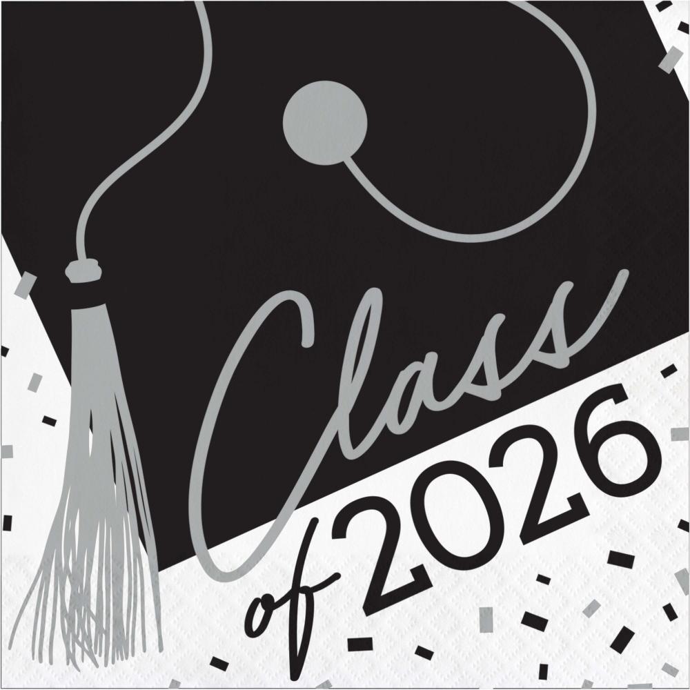 Luncheon Napkin - Class of 2026 White Party Decoration from Bulk Party Decorations