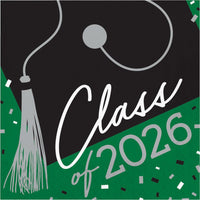 Luncheon Napkin - Class of 2026 Emerald Green Party Decoration from Bulk Party Decorations