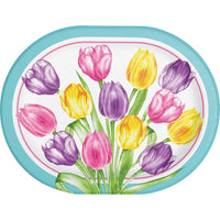 Oval Platter - Trendy Tulips Party Decoration from Bulk Party Decorations