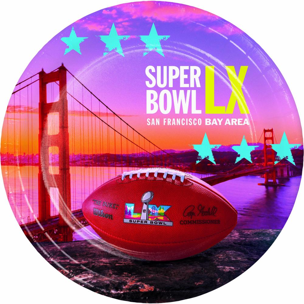 Luncheon Plate - Super Bowl LX Party Decoration from Bulk Party Decorations