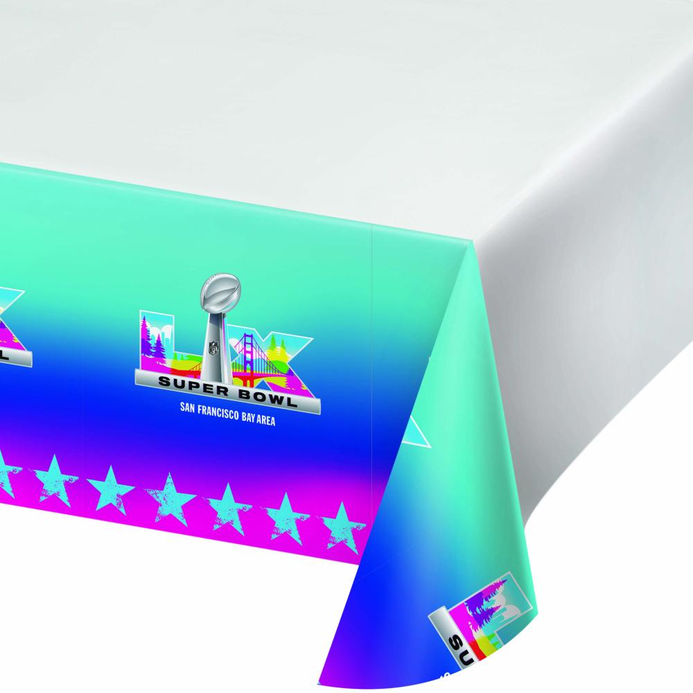 Plastic Tablecover - Super Bowl LX Party Decoration from Bulk Party Decorations