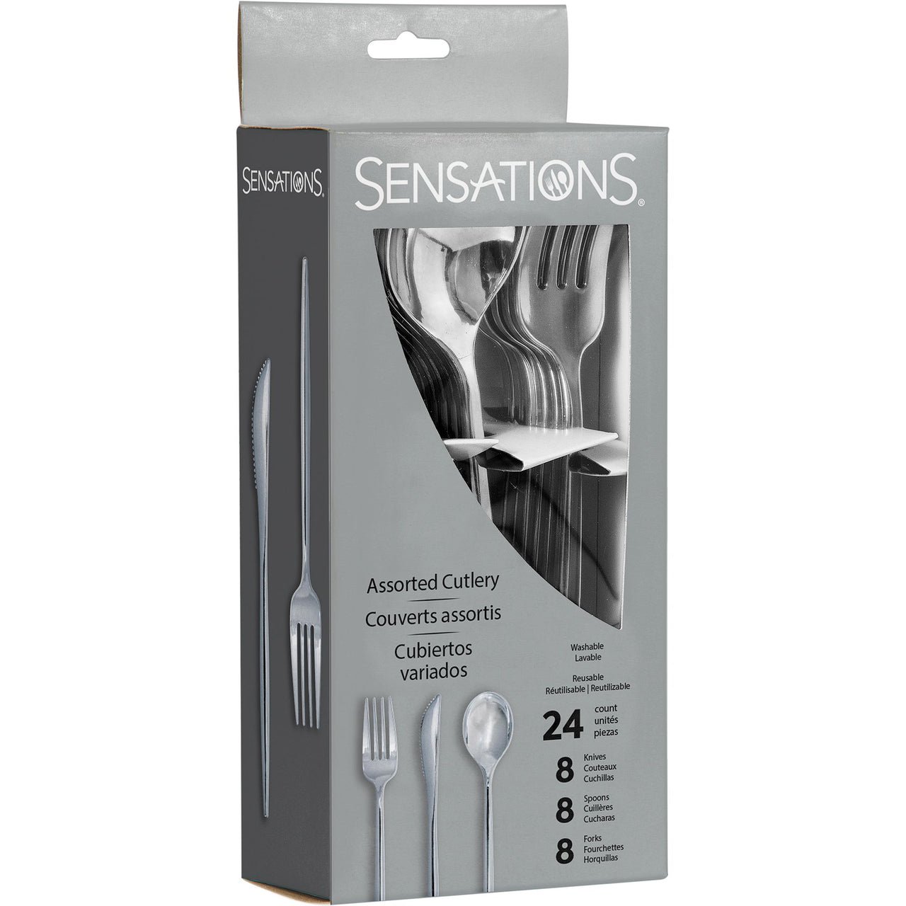 Bulk Silver Assorted Plastic Cutlery (288 per Case)