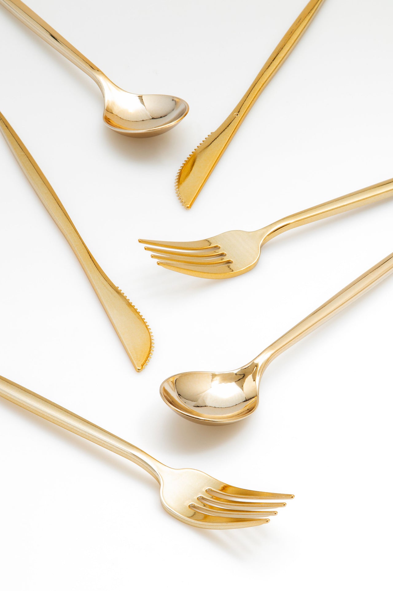 Bulk Gold Assorted Plastic Cutlery (288 per Case)