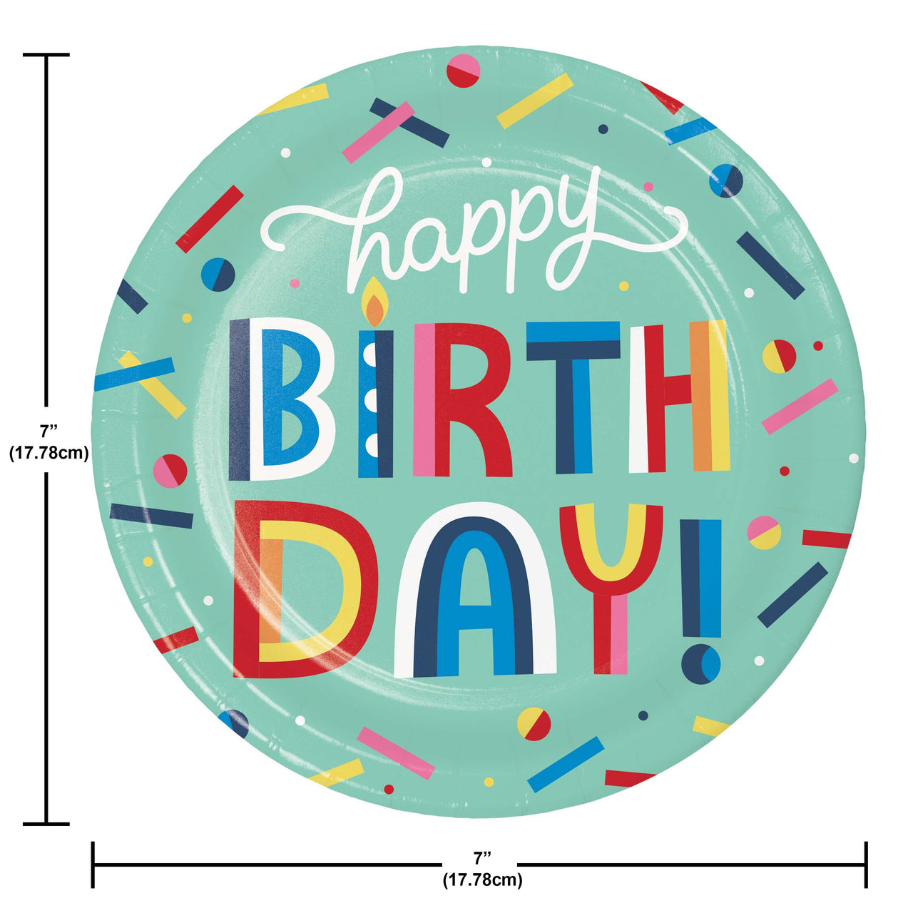 Bulk Birthday Bliss Luncheon Plates 7" (240 per Case)