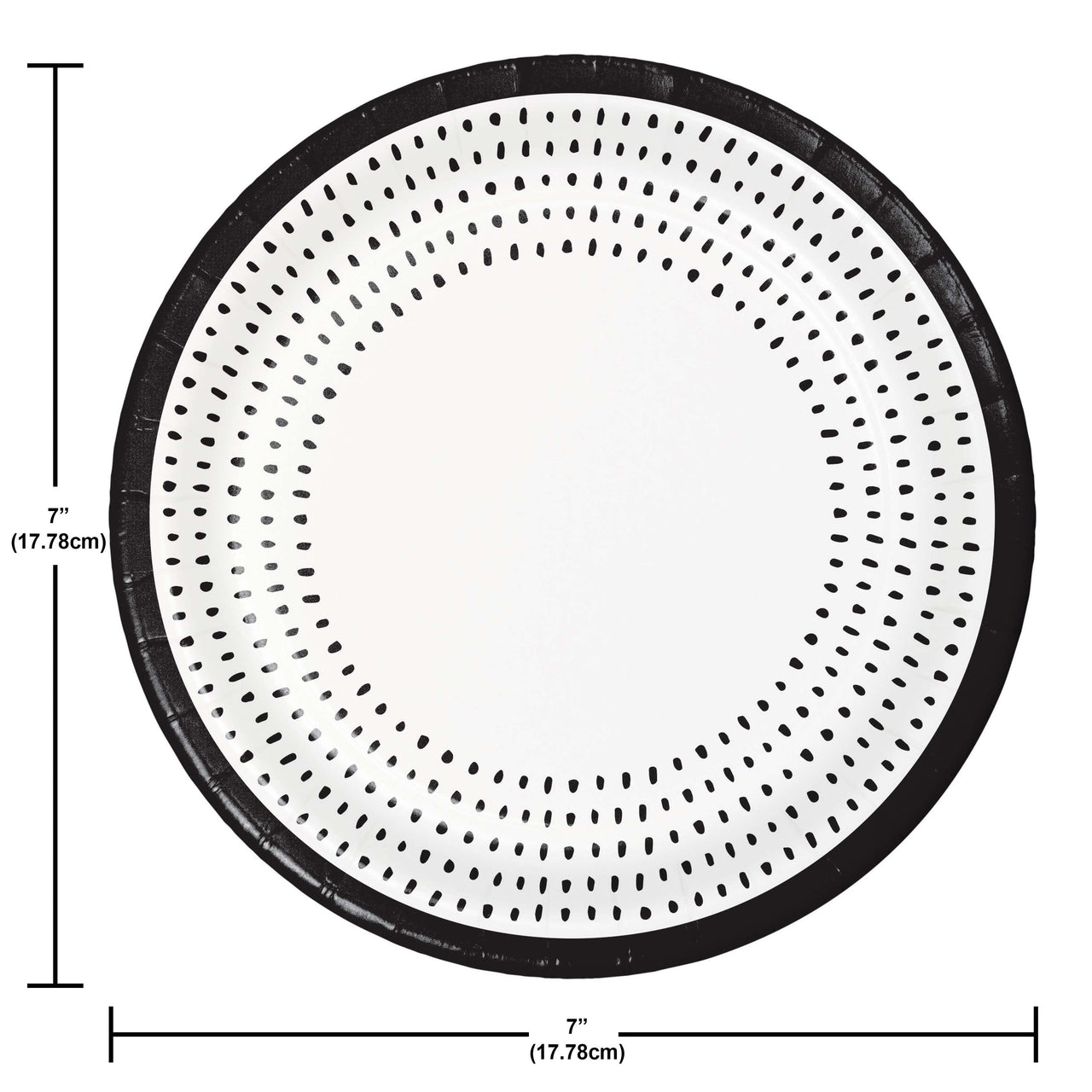 Bulk Modern Monochrome Luncheon Plates 7" (240 per Case)