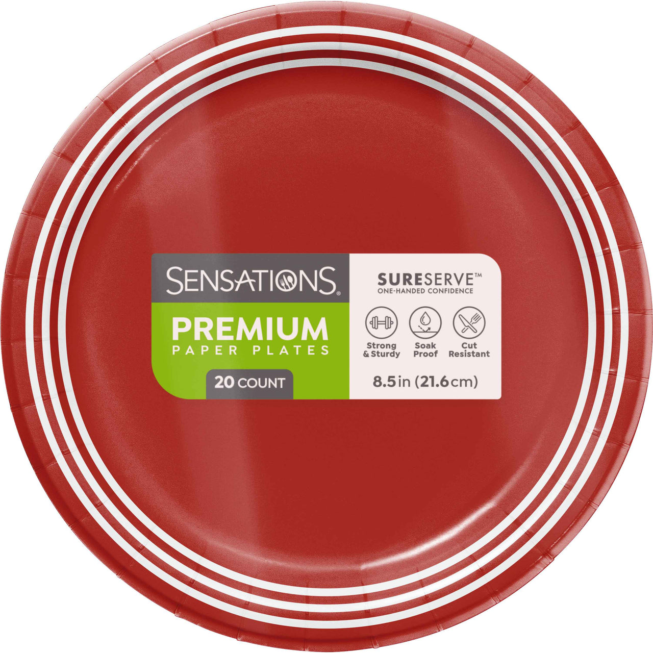 Bulk Classic Red Dinner Plates 8.5" (240 per Case)