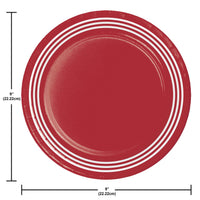 Bulk Classic Red Dinner Plates 8.5