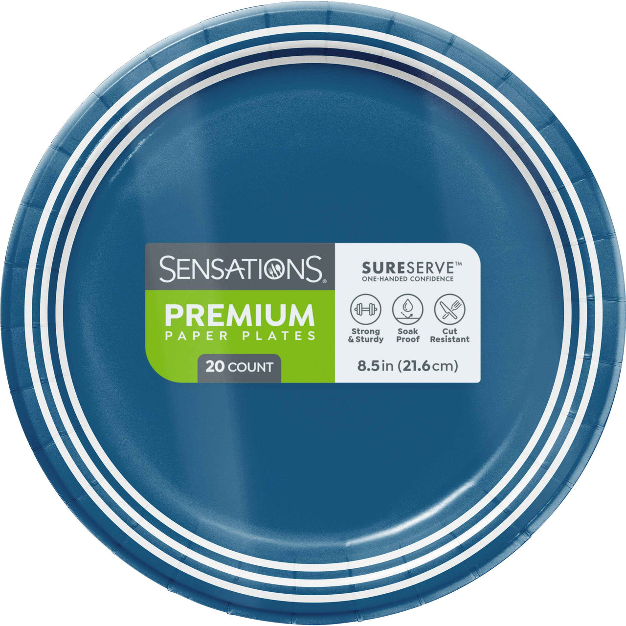 Bulk Navy Blue Dinner Plates 8.5" (240 per Case)