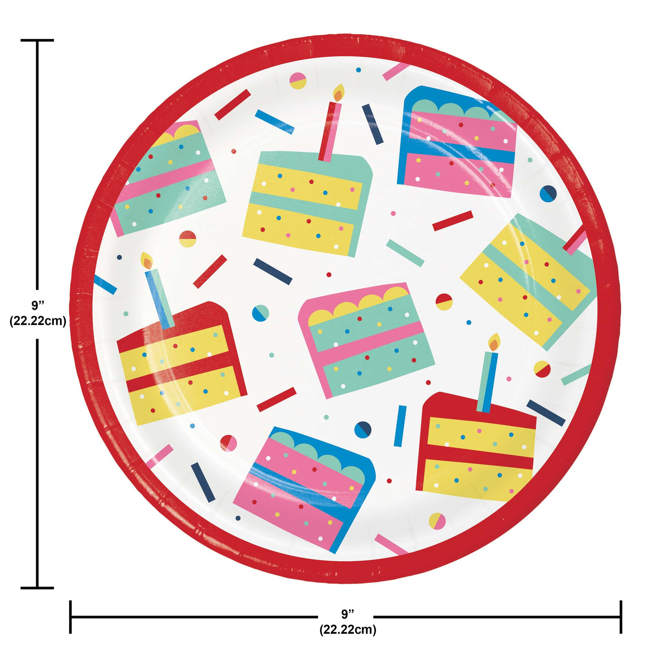 Bulk Birthday Bliss Dinner Plates 8.5" (240 per Case)