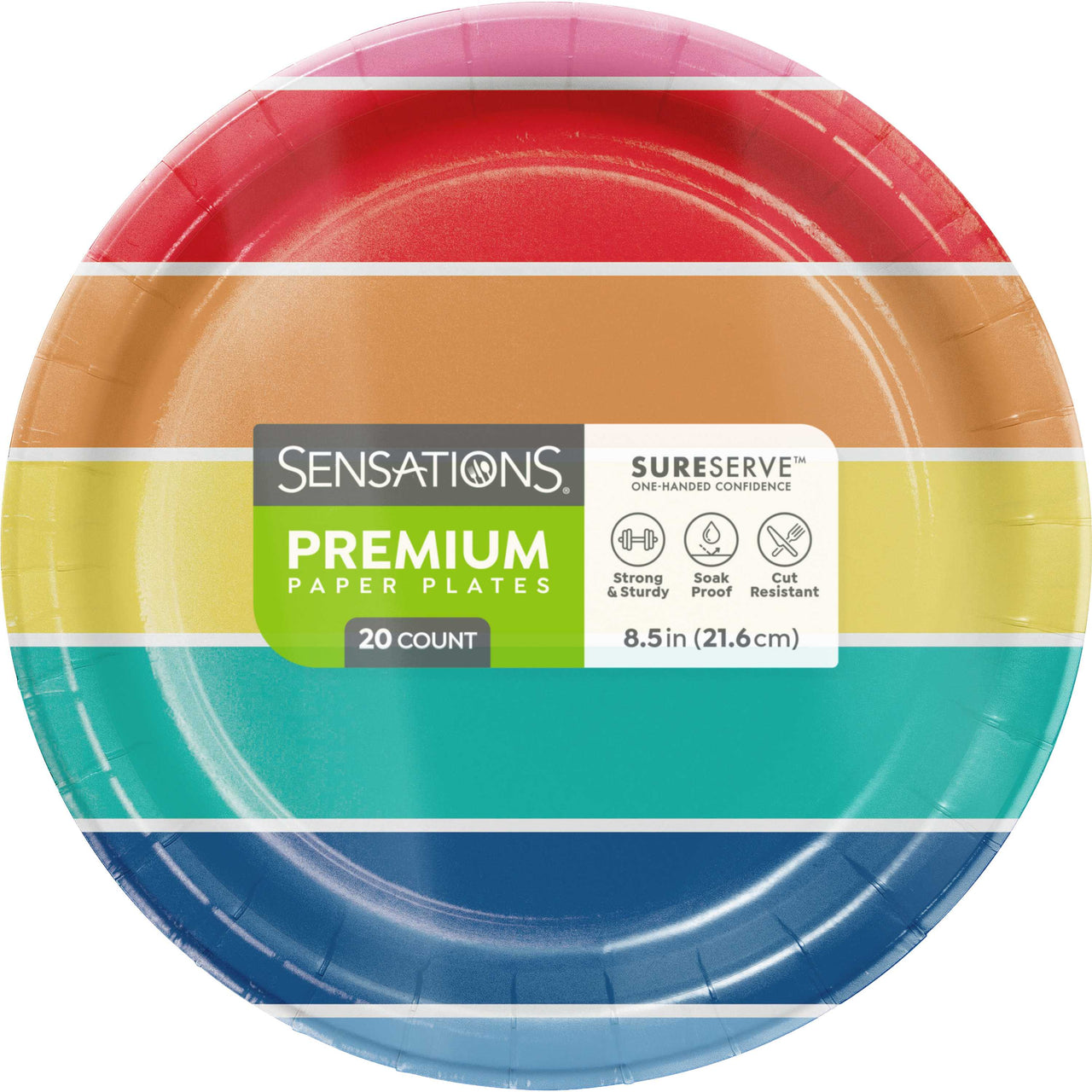 Bulk Prismatic Party Dinner Plates 8.5" (240 per Case)