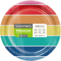 Bulk Prismatic Party Dinner Plates 8.5