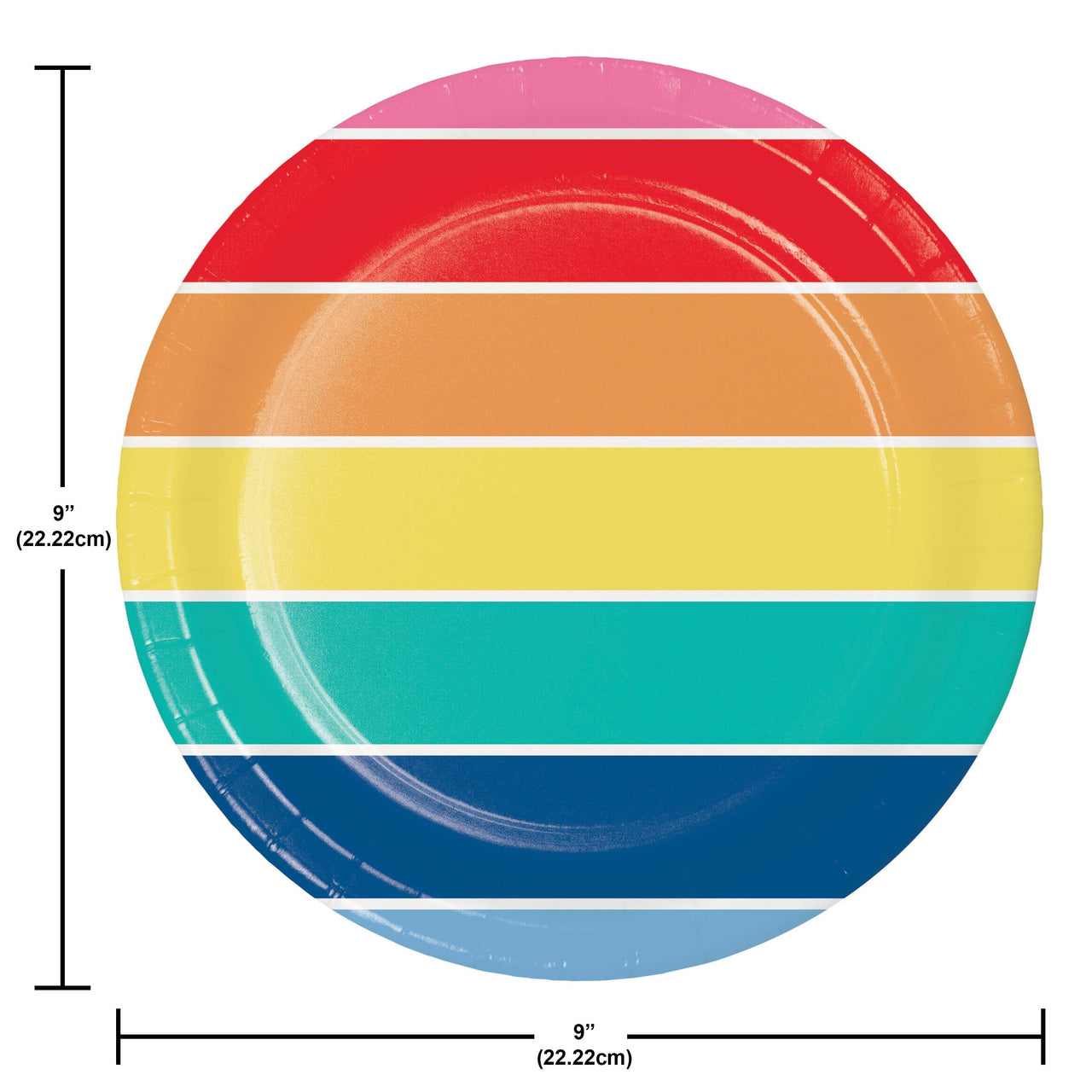 Bulk Prismatic Party Dinner Plates 8.5" (240 per Case)