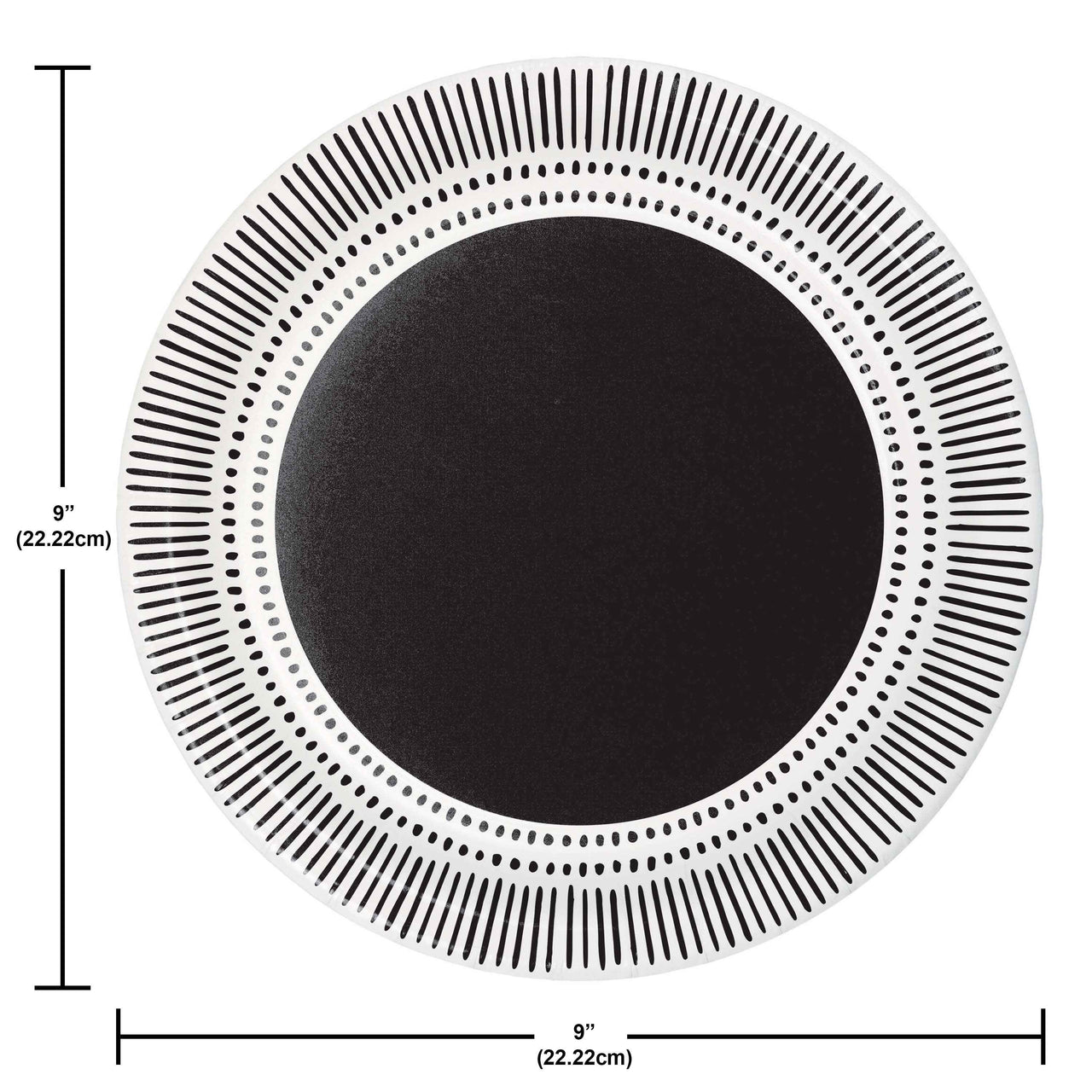 Bulk Modern Monochrome Dinner Plates 8.5" (240 per Case)
