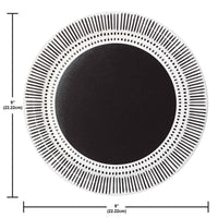 Bulk Modern Monochrome Dinner Plates 8.5