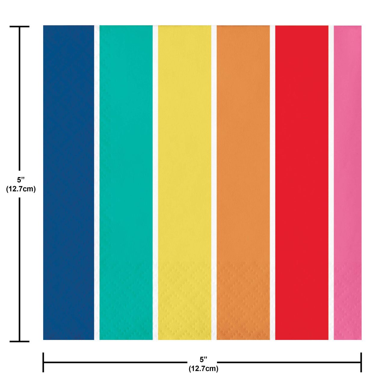 Bulk Prismatic Party Beverage Napkins 5" x 5" (288 per Case)