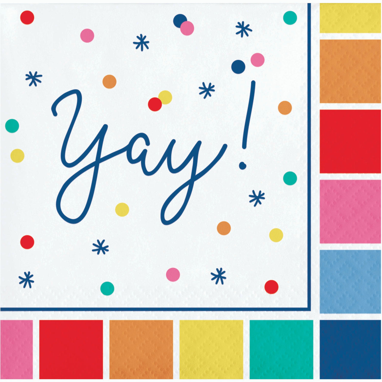 Bulk Prismatic Party Beverage Napkins 5" x 5" (288 per Case)
