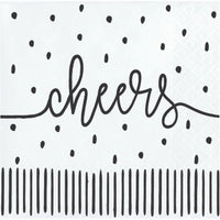 Bulk Modern Monochrome Beverage Napkins 5