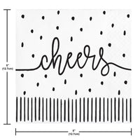Bulk Modern Monochrome Beverage Napkins 5