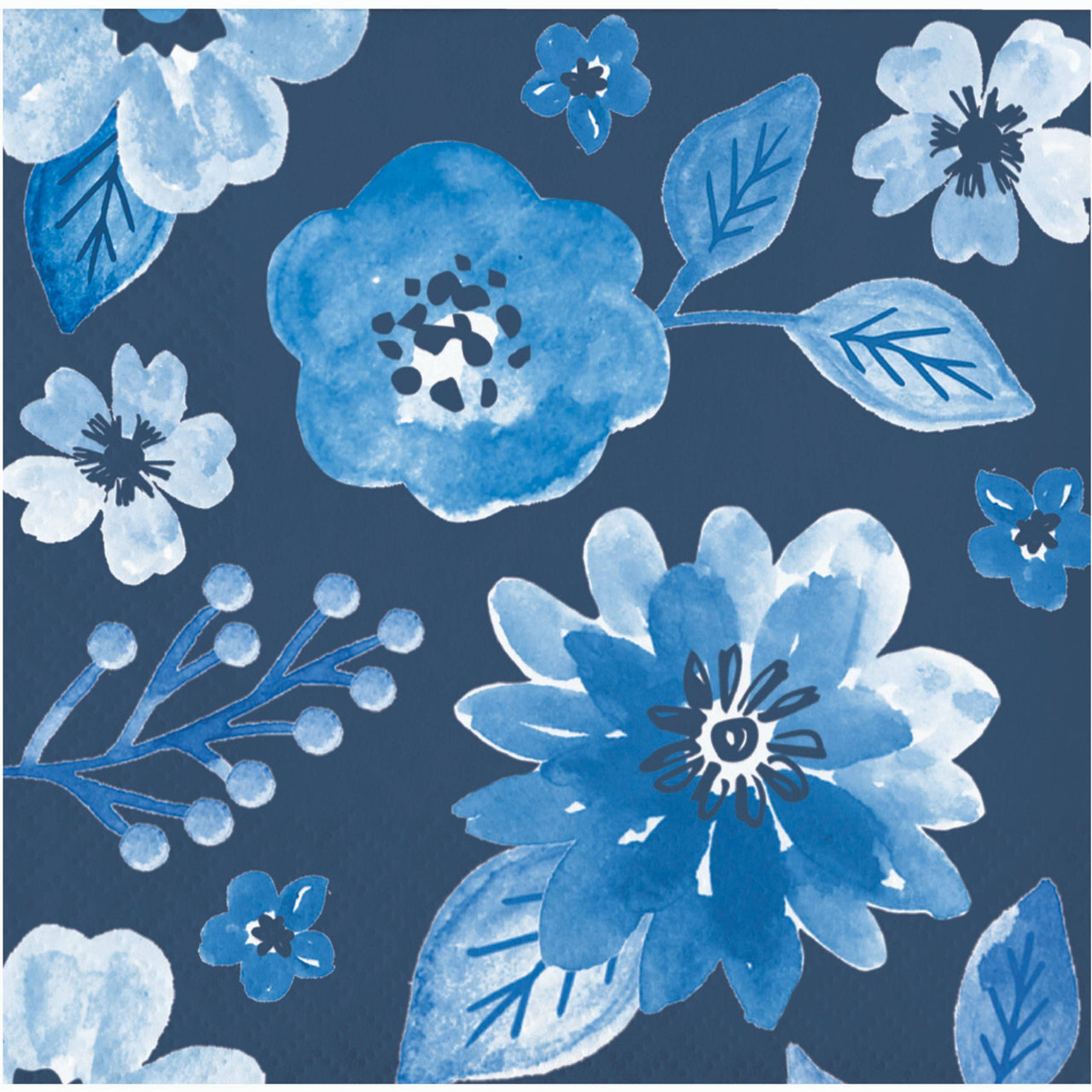 Bulk Royal Florals Beverage Napkins 5" x 5" (288 per Case)