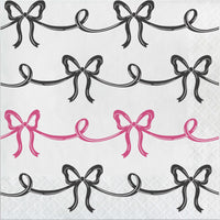 Bows Pink Luncheon Napkins 6.5