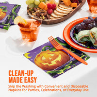 Bulk Pumpkin Prowlers Luncheon Napkins 6.5