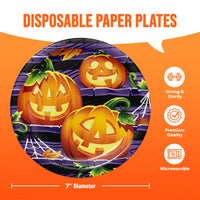 Bulk Pumpkin Prowlers Luncheon Plates 7