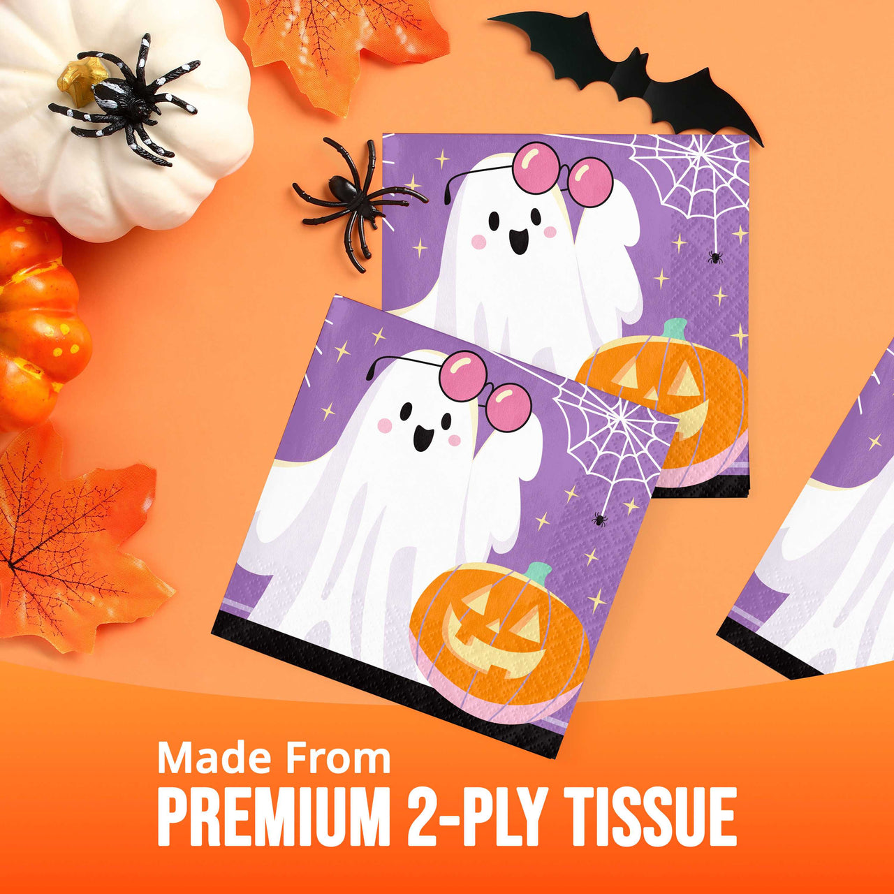 Bulk Frightful Friends Beverage Napkins 5" x 5" (192 per Case)