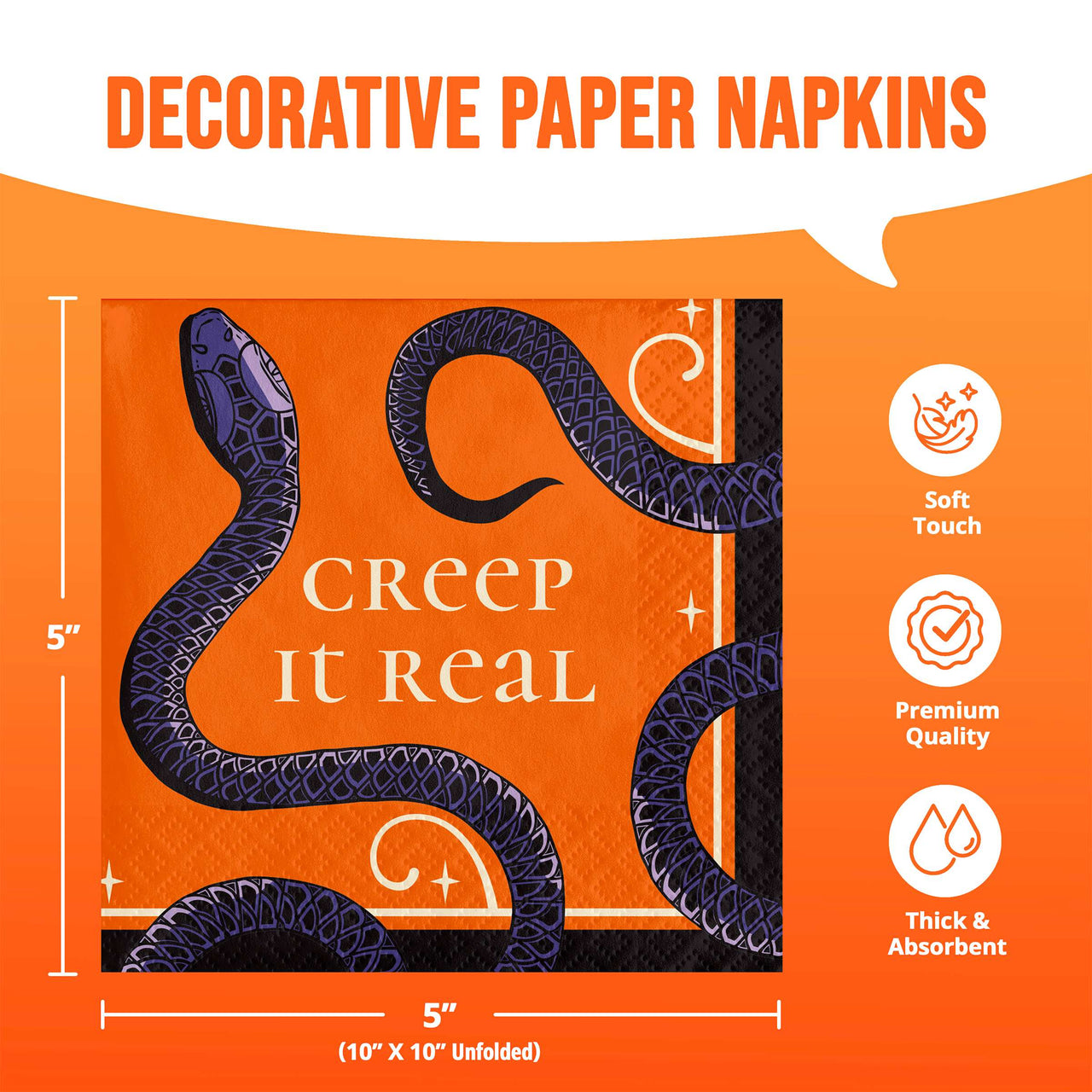 Bulk Happy Haunting Beverage Napkins 5" x 5" (192 per Case)