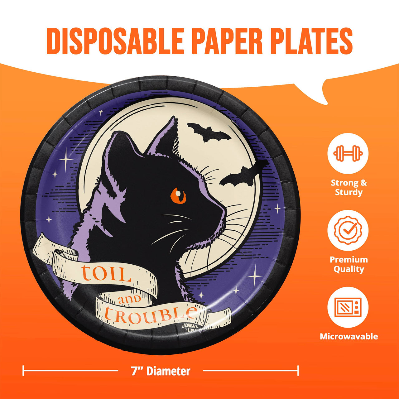 Bulk Happy Haunting Luncheon Plates 7" (96 per Case)